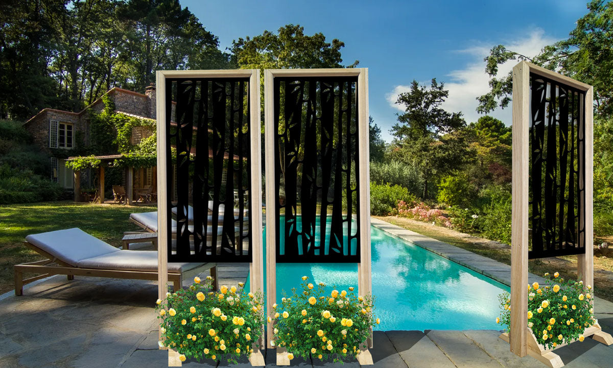 BAMBU - Separè - Paravento modulabile - 70x190cm - in Legno e PVC - PlastiWood (14552668)