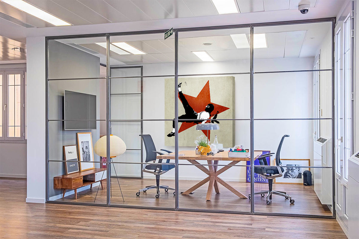 BANKSY - GRENADE SOCCER - Quadro Canvas su telaio in legno - PlastiWood (14552690)