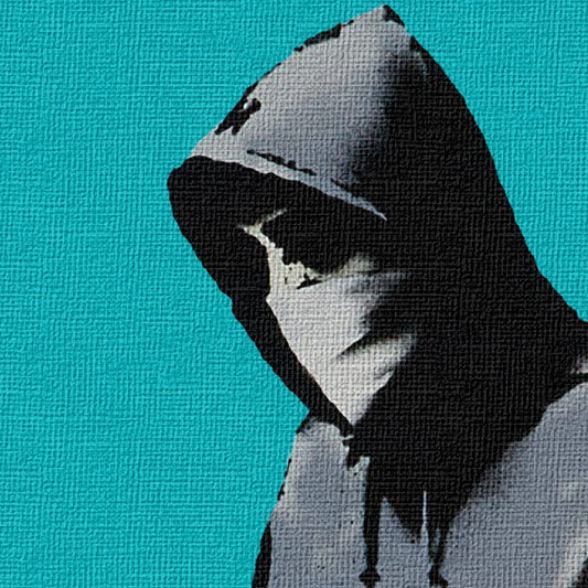 BANKSY - HOODIE GAY AND WITH HARING DOG - Quadro Canvas su telaio in legno - PlastiWood (14552694)