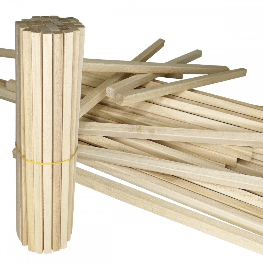 BASTONCINO QUADRATO - 40pz Per Bricolage - Modellismo - Ultraleggero - 8X8X250mm - PlastiWood (14552704)