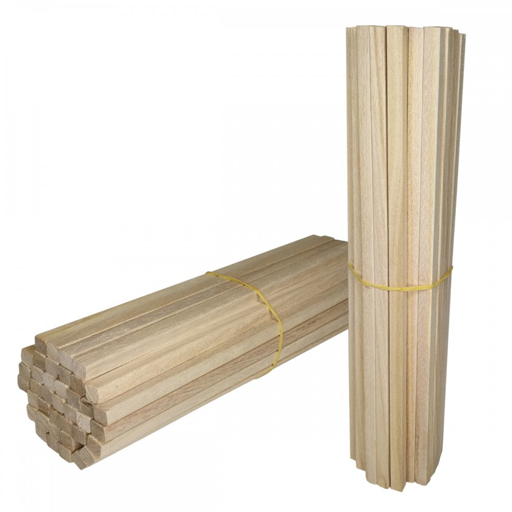 BASTONCINO QUADRATO - 40pz Per Bricolage - Modellismo - Ultraleggero - 8X8X250mm - PlastiWood (14552705)