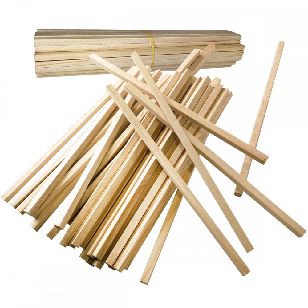 BASTONCINO QUADRATO - 40pz Per Bricolage - Modellismo - Ultraleggero - 8X8X250mm - PlastiWood (14552706)
