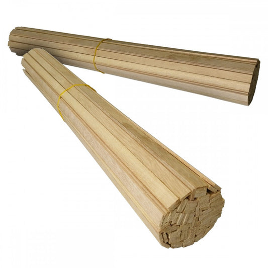 BASTONCINO RETTANGOLARE - 80pz Per Bricolage - Modellismo - Ultraleggero - 9X2X400mm - PlastiWood (14552708)