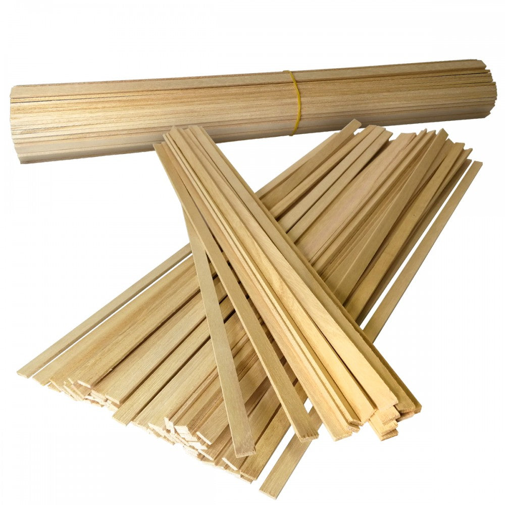 BASTONCINO RETTANGOLARE - 80pz Per Bricolage - Modellismo - Ultraleggero - 9X2X400mm - PlastiWood (14552711)