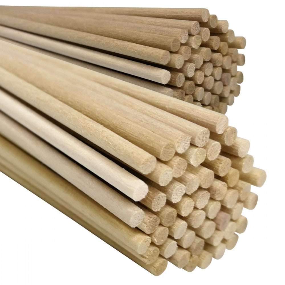 BASTONCINO TONDO - 50pz Per Bricolage - Modellismo - Ultraleggero - Diametro 5mm X 30cm - PlastiWood (14552713)