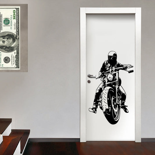 BIKER - Adesivo murale wall sticker in vinile 55x90 cm - PlastiWood (14552795)