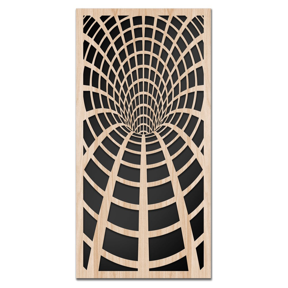 BLACK HOLE - Quadro arredo LASERCUT composito Legno e PVC - PlastiWood (14552872)