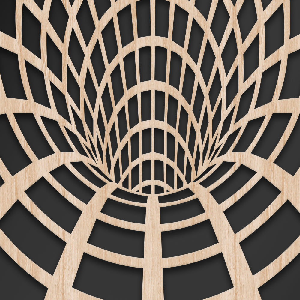 BLACK HOLE - Quadro arredo LASERCUT composito Legno e PVC - PlastiWood (14552875)