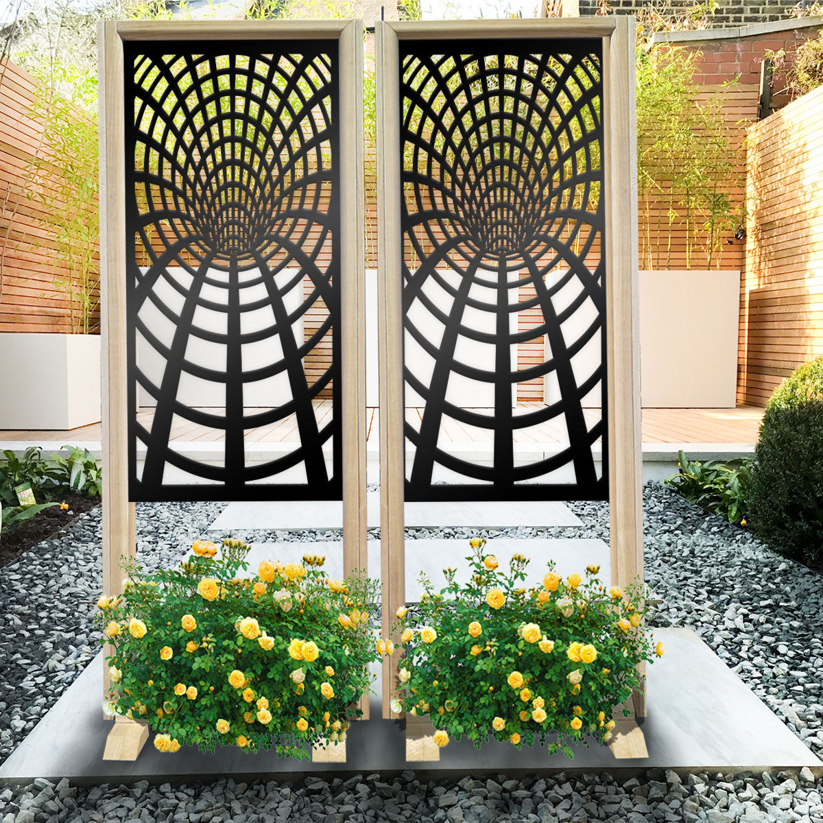 BLACK HOLE - Separè - Paravento modulabile - 70x190cm - in Legno e PVC - PlastiWood (14552880)
