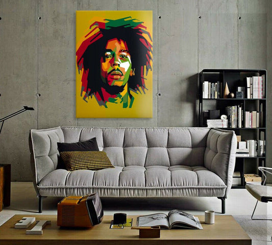 Bob Marley Tela arredo pop art, - stampa su tela in alta definizione - PlastiWood (14552958)