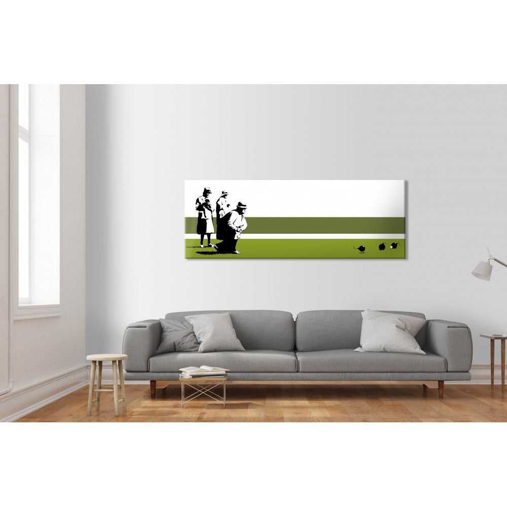 BOMB MIDDLE ENGLAND - BANKSY -Stampa su Tela montata su telaio in legno - PlastiWood (14553041)