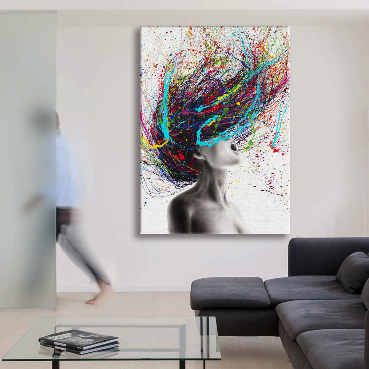 Brainstorm -  Quadro Canvas Contemporaneo su telaio in legno - PlastiWood (14553075)