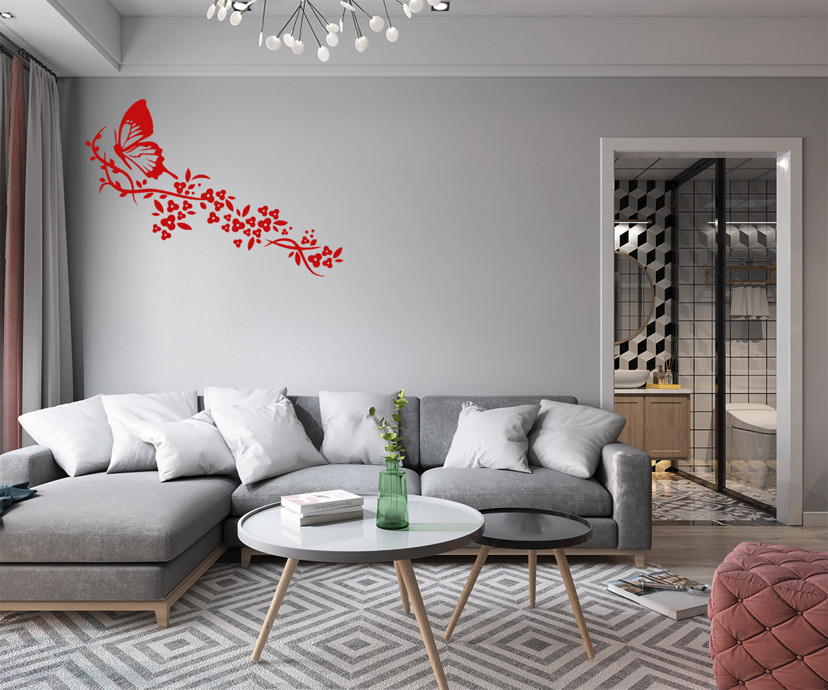 BUTTERFLY - Adesivo murale wall sticker in vinile 55x135 cm - PlastiWood (14553092)