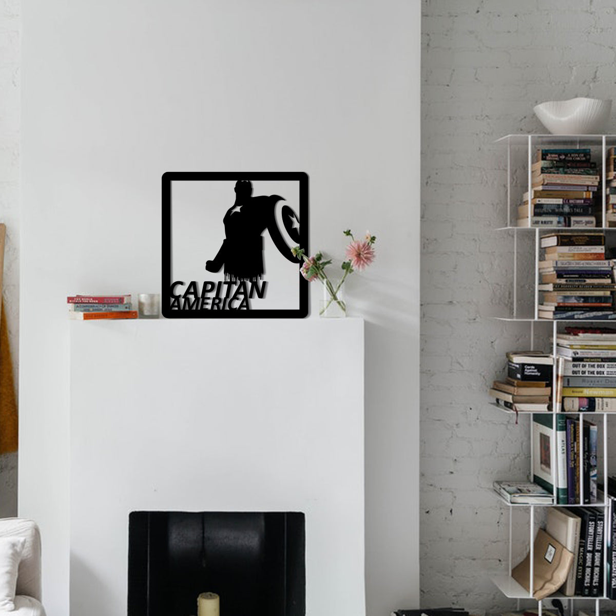 CAPITAN AMERICA - Quadro moderno in pvc solido 48 x 48cm - PlastiWood (14553233)