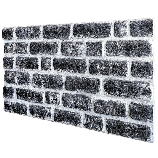 CARBON - pannello finto mattone in EPS Resinato Misura 100x50 Cm spessore 2 cm - PlastiWood (14553238)