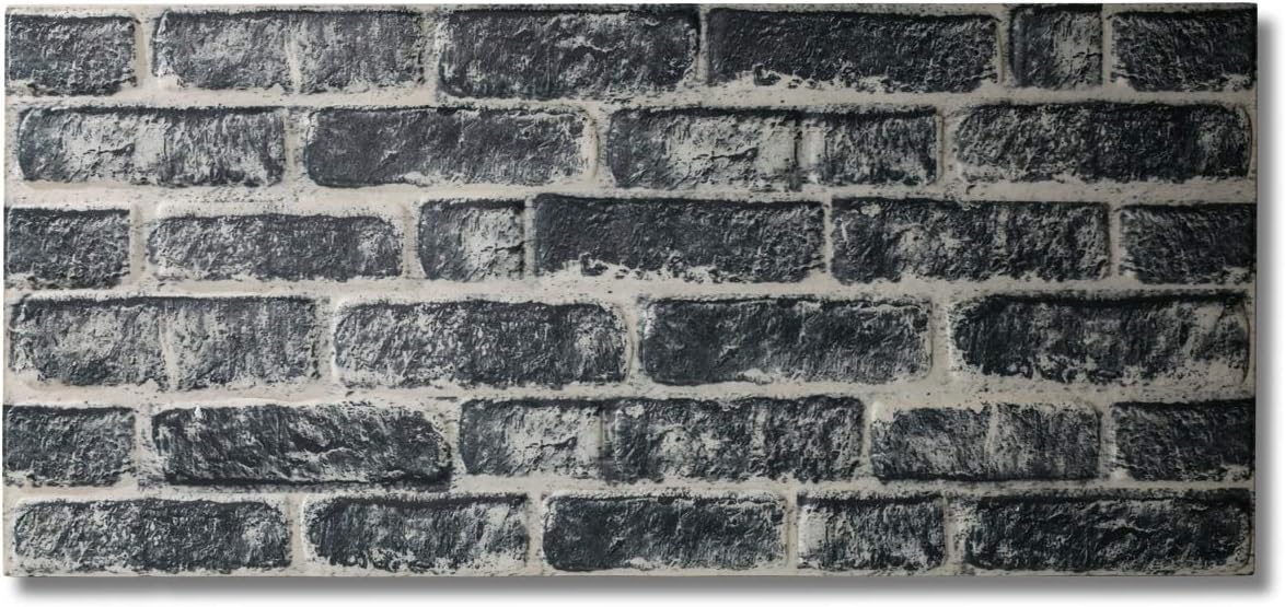 CARBON - pannello finto mattone in EPS Resinato Misura 100x50 Cm spessore 2 cm - PlastiWood (14553240)