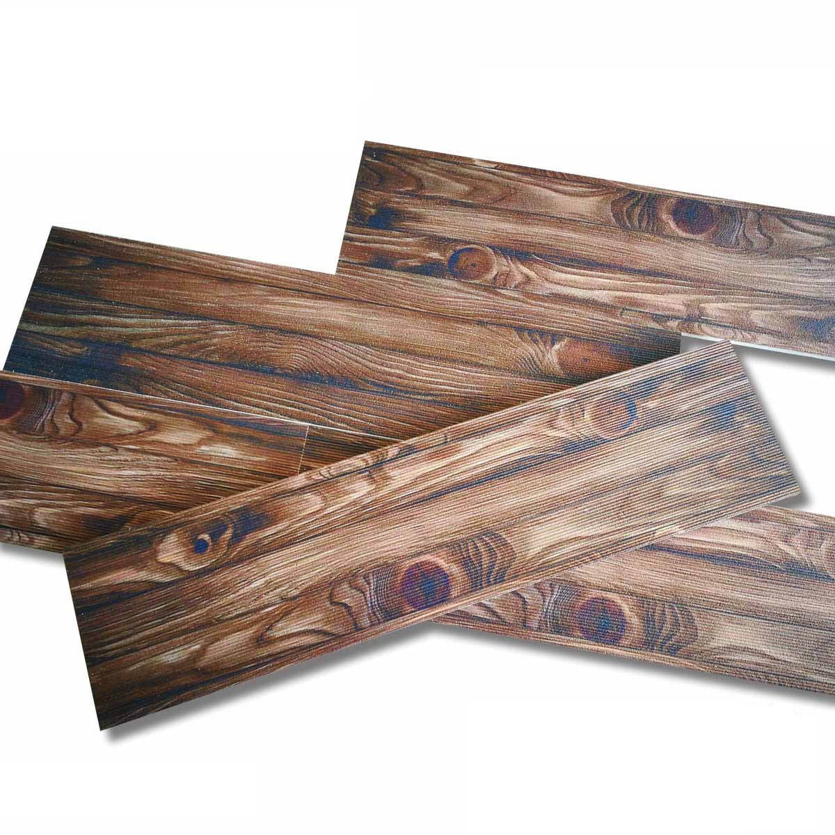 CASTAGNO pannello finto legno In EPS Resinato Listello Misura 100x25 Cm. Pezzi 4 Totale 1 Mq - PlastiWood (14553245)