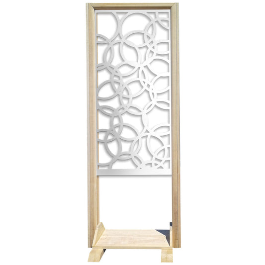 CERCHI SMALL - Separè  - Paravento modulabile - 70x190cm - in Legno e PVC - PlastiWood (14553315)