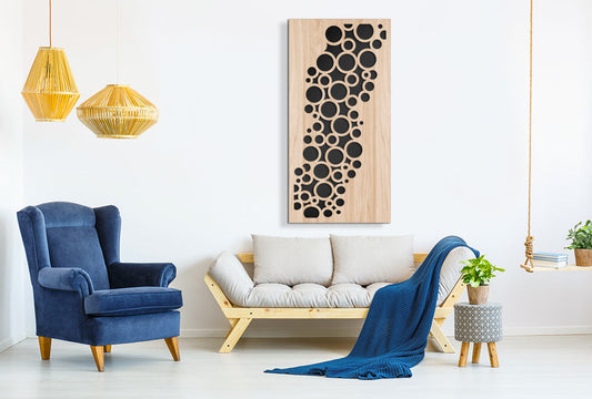 CIRCLE - Quadro arredo LASERCUT composito Legno e PVC - PlastiWood (14553423)