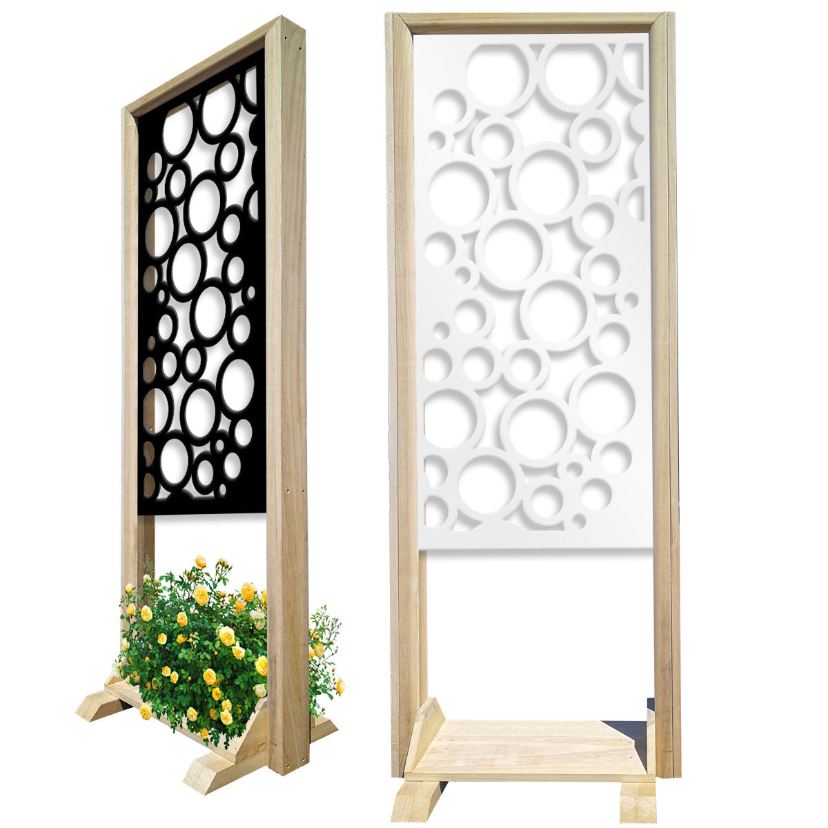 CIRCLE - Separè - Paravento modulabile - 70x190cm - in Legno e PVC - PlastiWood (14553426)