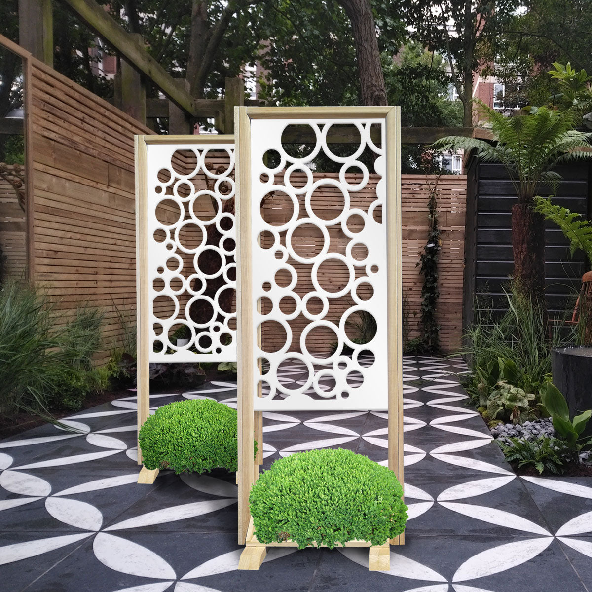 CIRCLE - Separè - Paravento modulabile - 70x190cm - in Legno e PVC - PlastiWood (14553431)