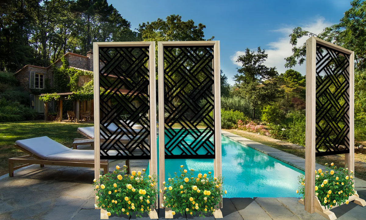 CLASSIC D - Separè - Paravento modulabile - 70x190cm - in Legno e PVC - PlastiWood (14553452)