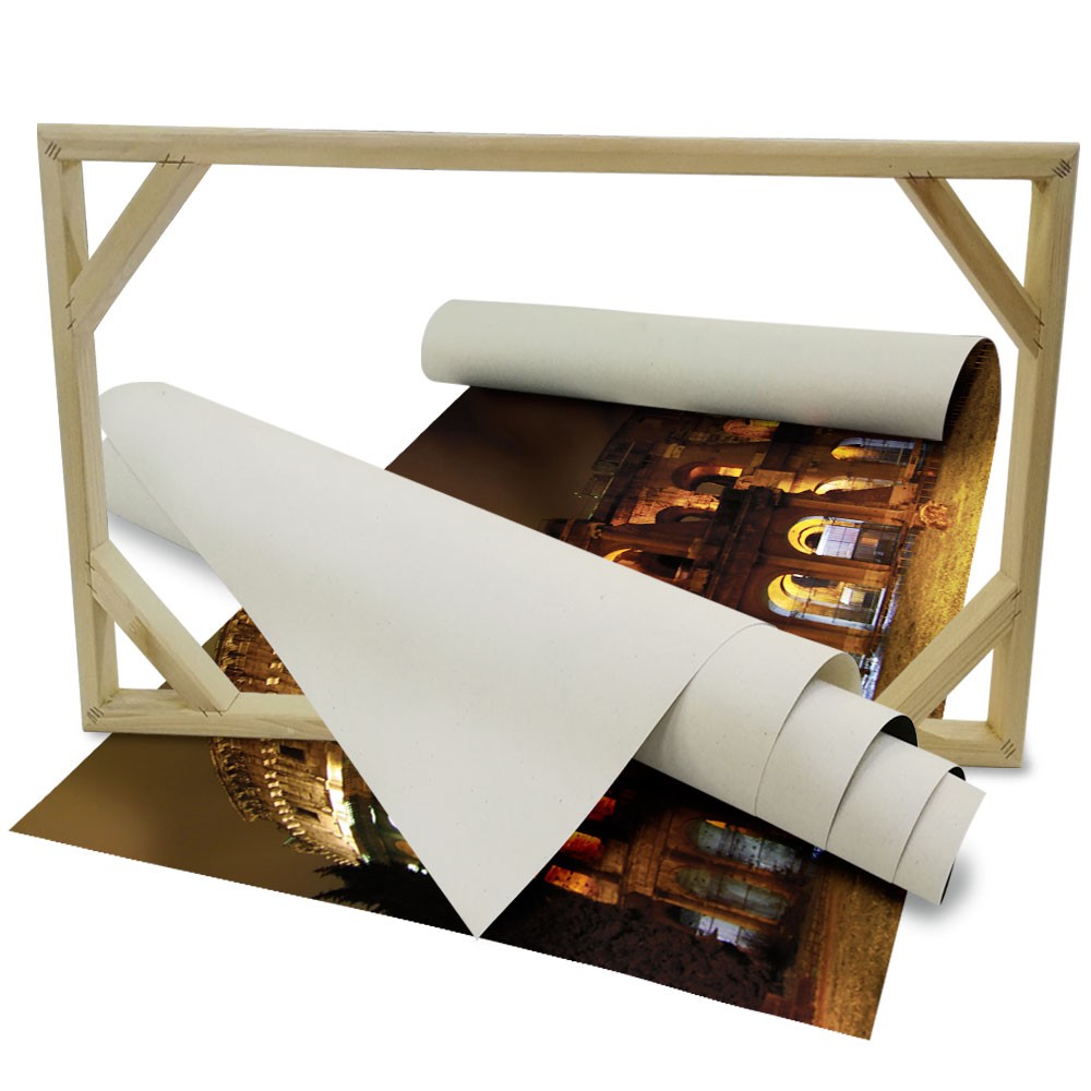 Colosseo Roma night - Quadro Canvas su telaio in legno - PlastiWood (14553595)