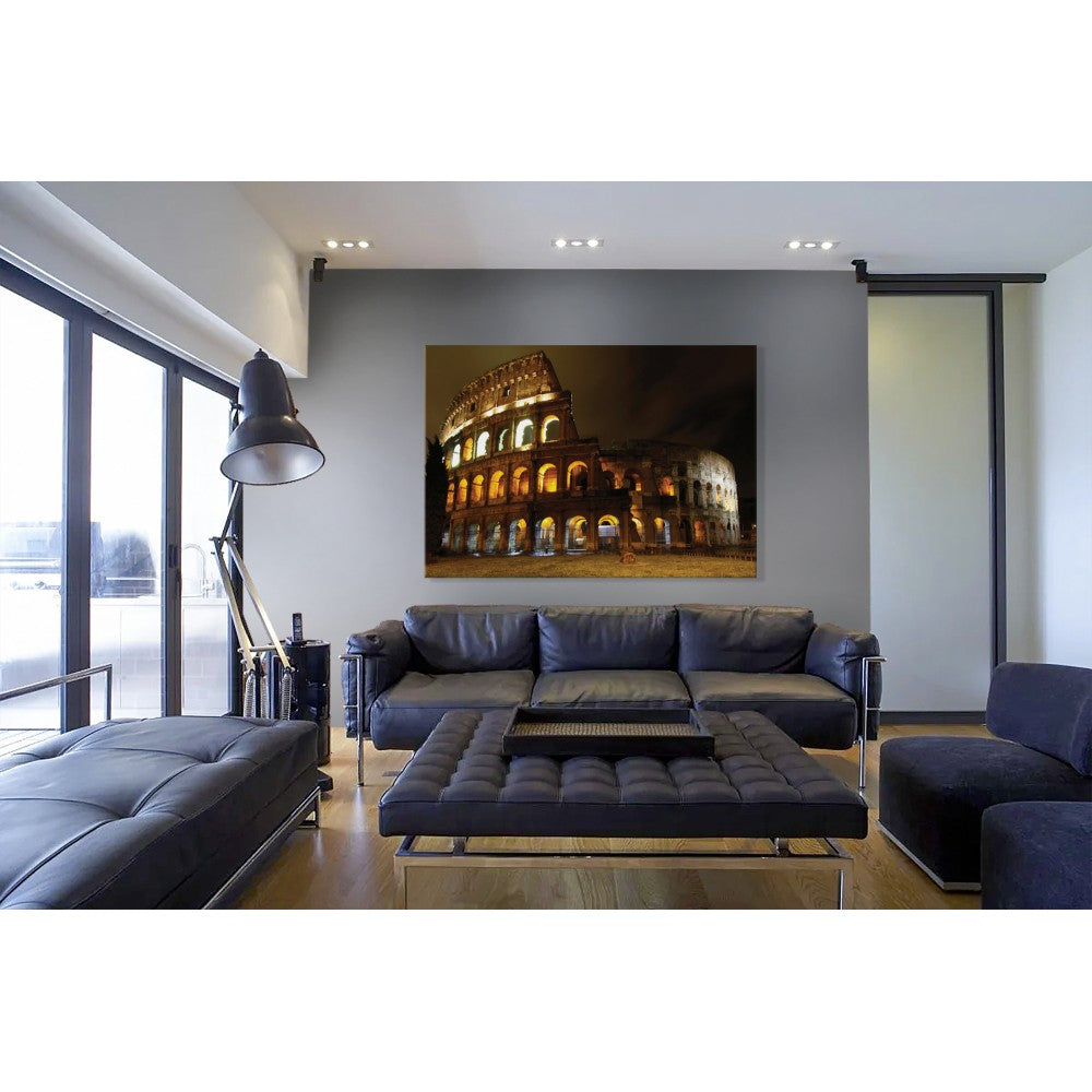 Colosseo Roma night - Quadro Canvas su telaio in legno - PlastiWood (14553597)