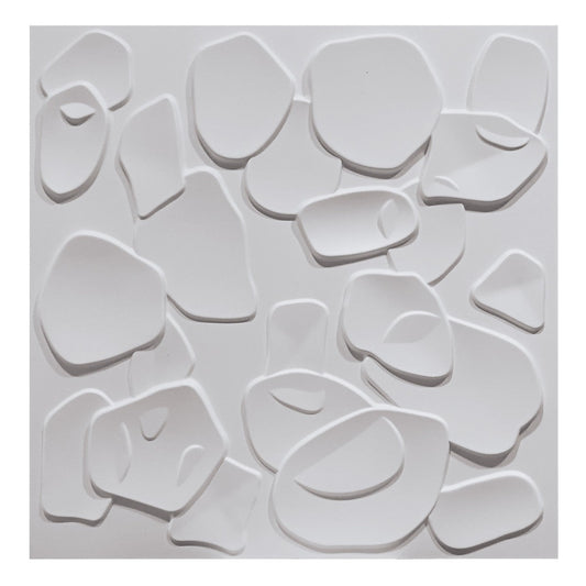 CORAL SEA bianco - Pannello parete in PVC a rilievo 3D - 50cmX50cm - 1 Pz - PlastiWood