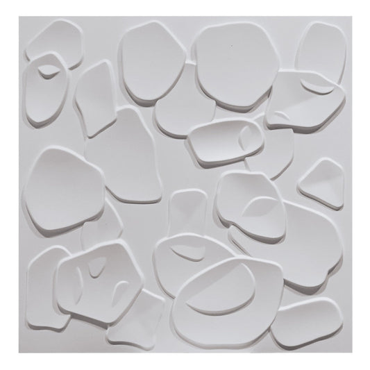 CORAL SEA bianco - Pannello parete in PVC a rilievo 3D - 50cmX50cm - 1 Pz - PlastiWood (14553651)