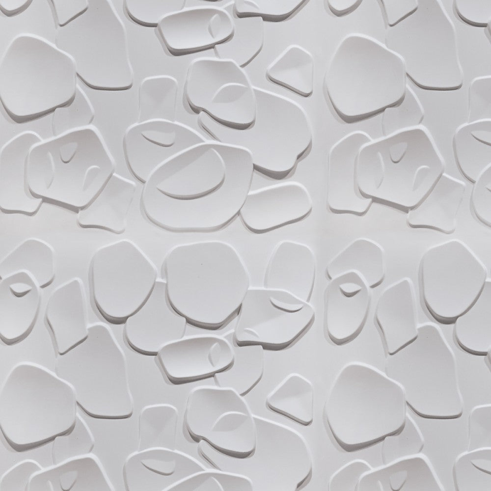 CORAL SEA bianco - Pannello parete in PVC a rilievo 3D - 50cmX50cm - 1 Pz - PlastiWood (14553653)