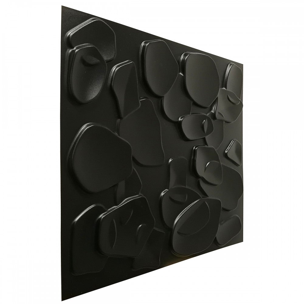 CORAL SEA nero - Pannello parete in PVC a rilievo 3D - 50cmX50cm - 1 Pz - PlastiWood (14553665)