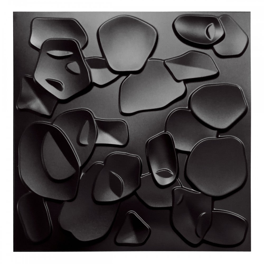 CORAL SEA nero - Pannello parete in PVC a rilievo 3D - 50cmX50cm - 1 Pz - PlastiWood (14553666)