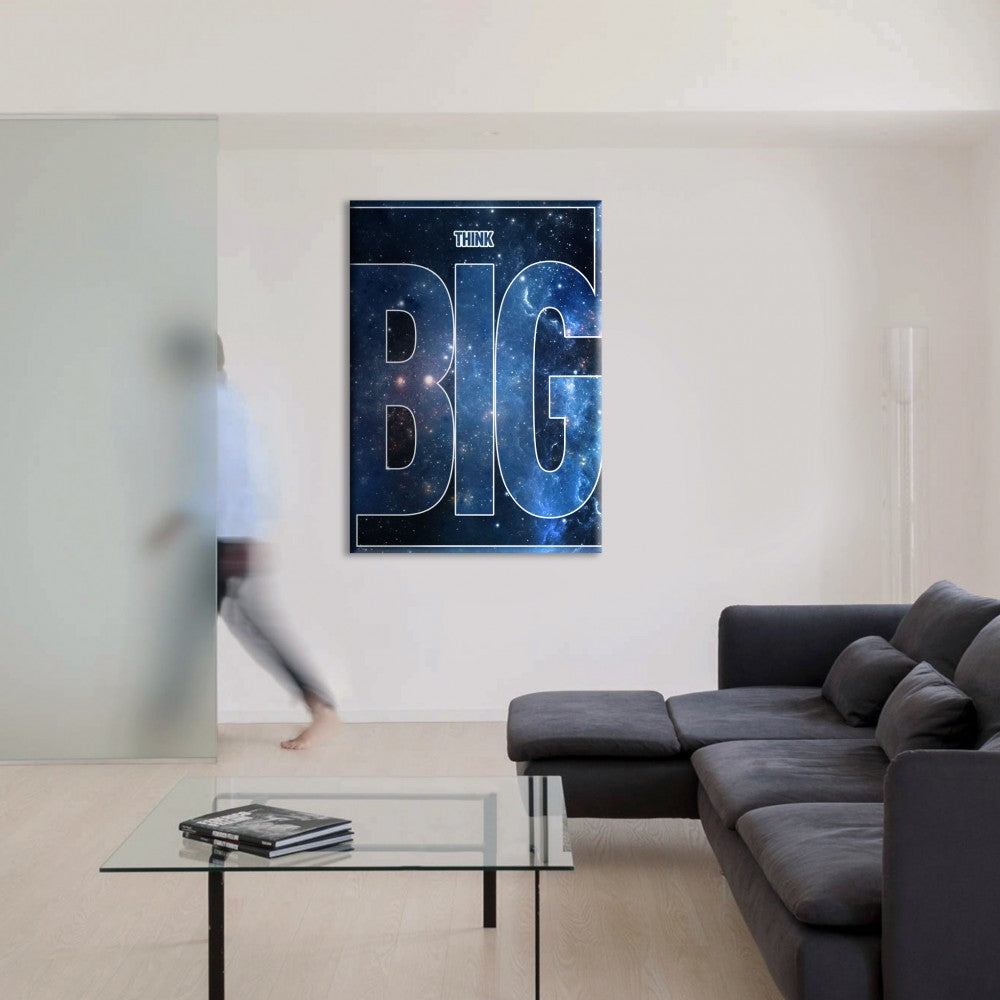 COSMO - THINK BIG - Quadro stampato su Canvas e montato su telaio in legno - PlastiWood (14553693)