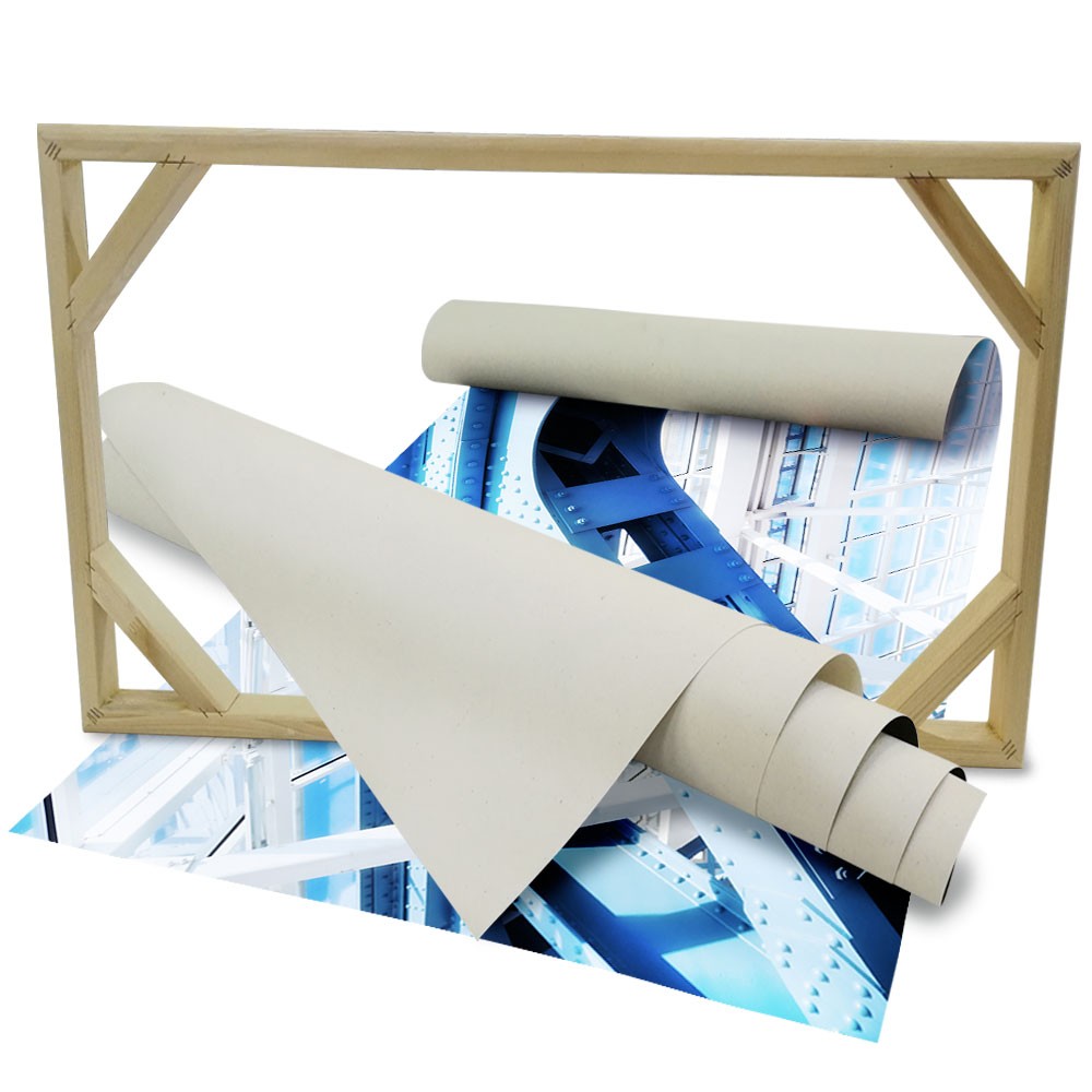 Costruzione astratta moderna - Quadro Canvas su telaio in legno - PlastiWood (14553701)