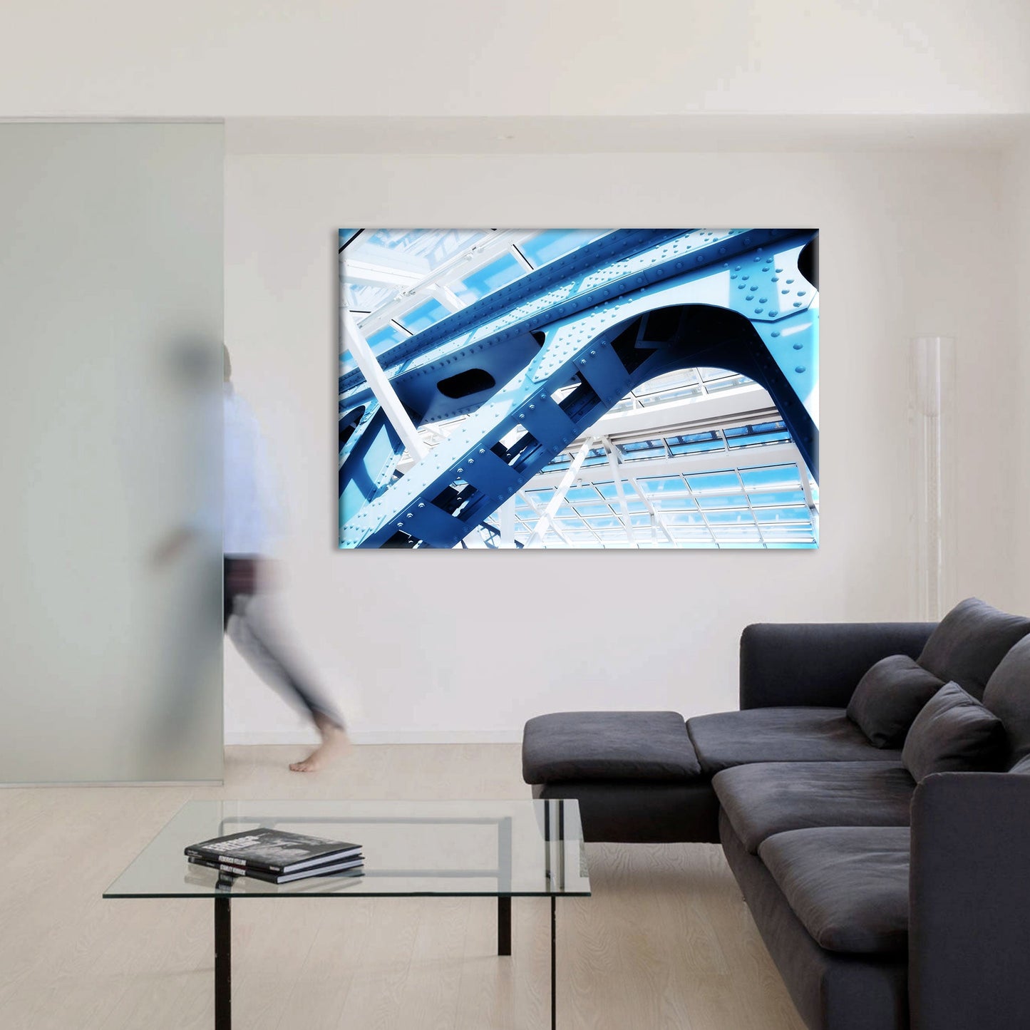 Costruzione astratta moderna - Quadro Canvas su telaio in legno - PlastiWood (14553702)