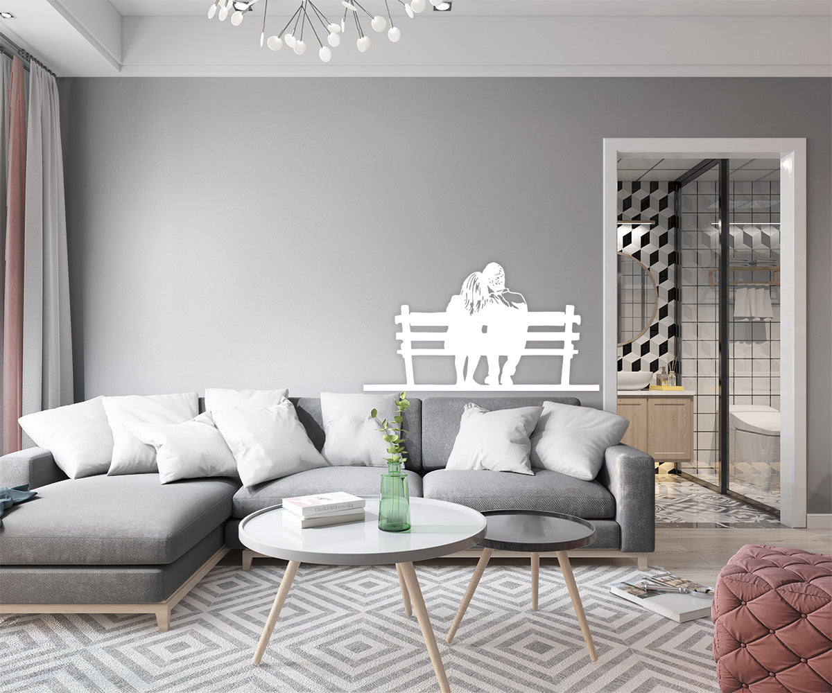 COUPLE - Adesivo murale wall sticker in vinile 55x100 cm - PlastiWood (14553707)