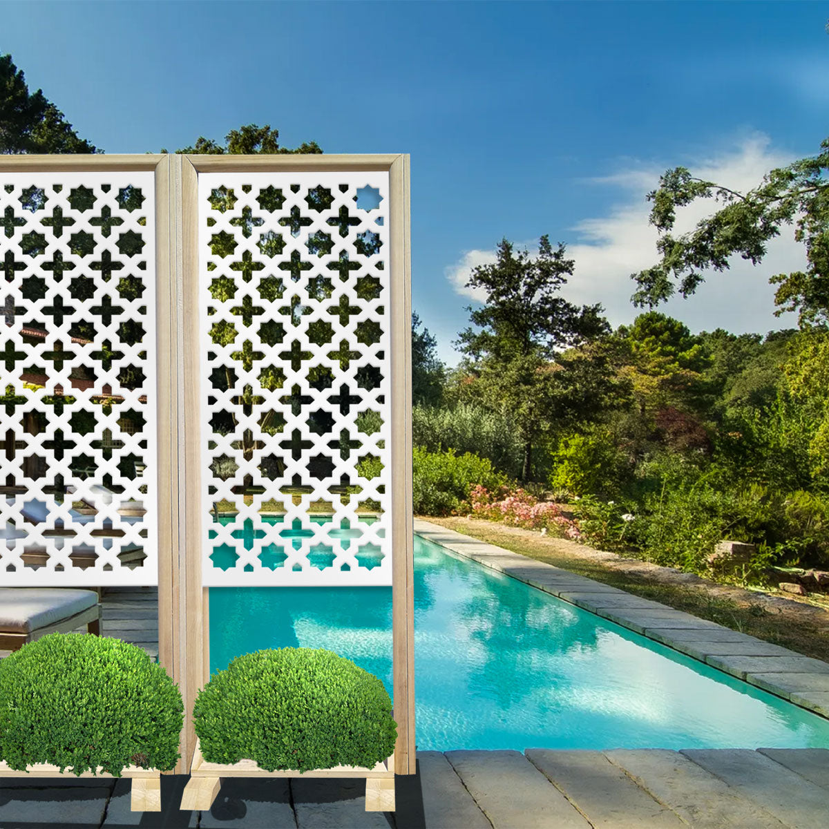 CROSS - Separè - Paravento modulabile - 70x190cm - in Legno e PVC - PlastiWood (14553737)