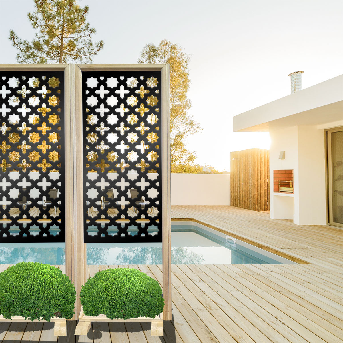 CROSS - Separè - Paravento modulabile - 70x190cm - in Legno e PVC - PlastiWood (14553738)