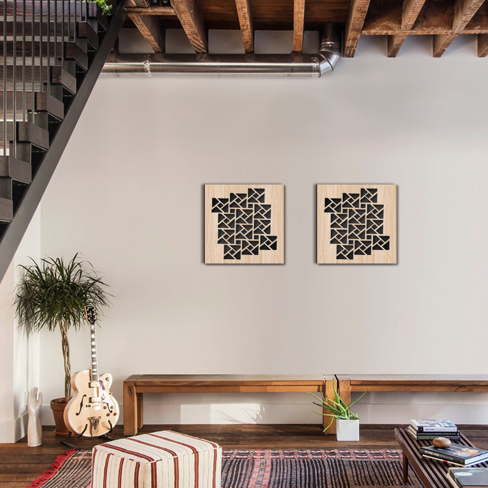 CUBI - Quadro arredo LASERCUT composito Legno e PVC - PlastiWood (14553780)