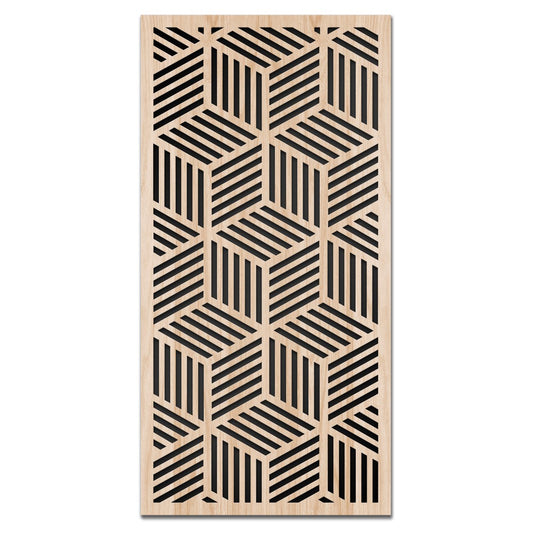 CUBIC - Quadro arredo LASERCUT composito Legno e PVC - PlastiWood (14553809)