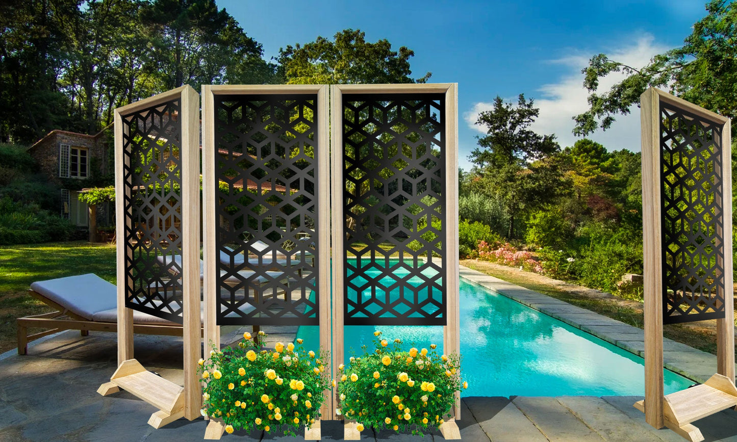 CUBO - Separè - Paravento modulabile - 70x190cm - in Legno e PVC - PlastiWood (14553843)