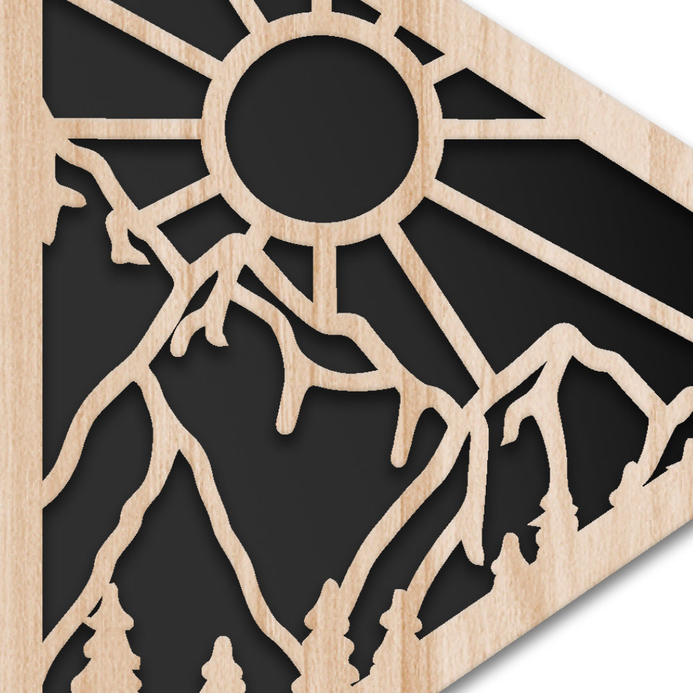 DAL TRAMONTO ALL'ALBA 80x50 cm - Quadro arredo LASERCUT composito Legno e PVC - PlastiWood (14553913)