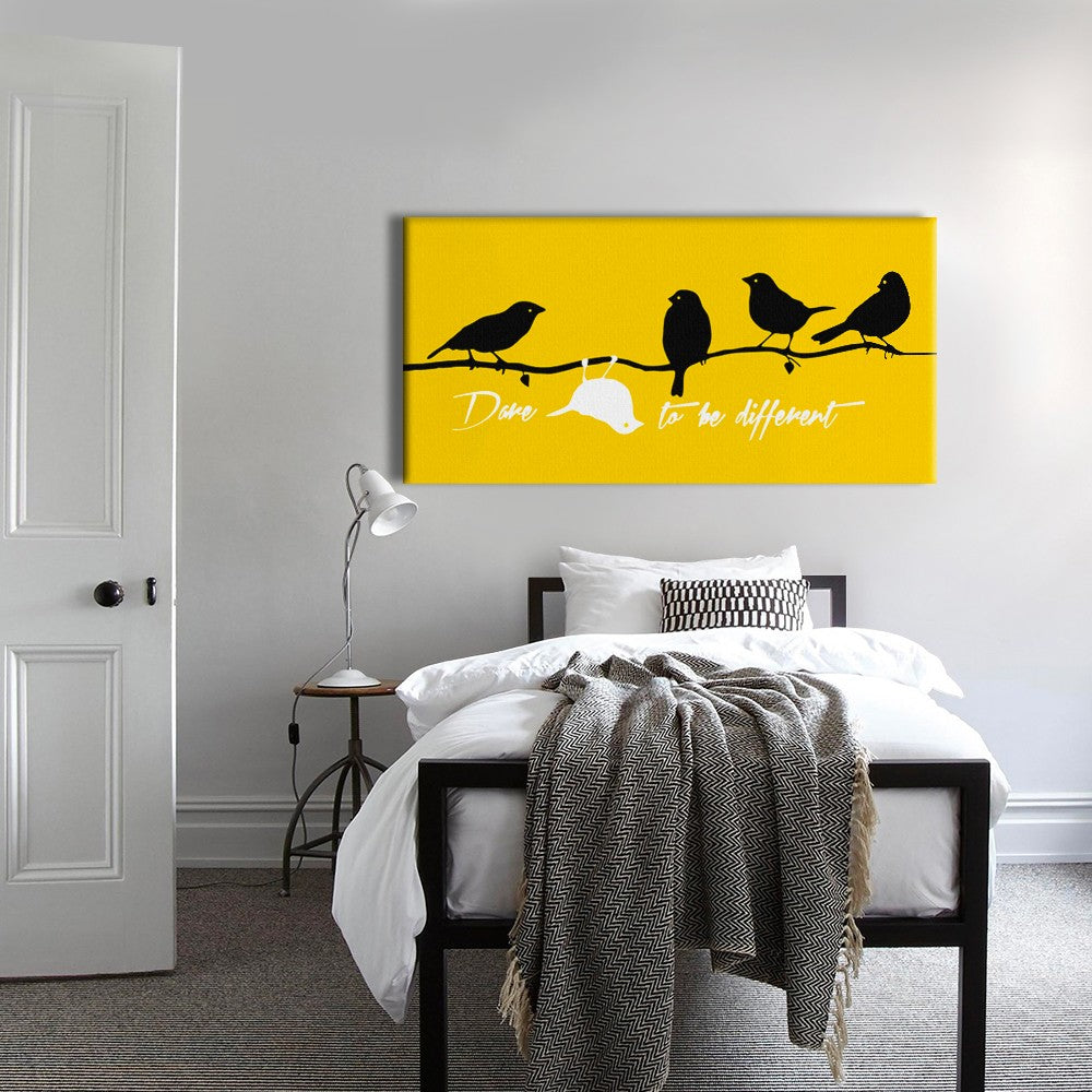 DARE TO BE DIFFERENT Quadro stampa su Canvas montato su telaio in legno - PlastiWood (14553947)