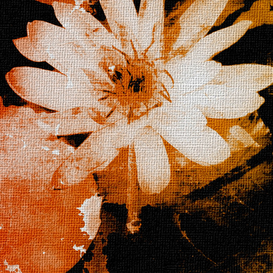 Decorazione Floreale Grunge - Quadro Canvas su telaio in legno - PlastiWood (14554008)