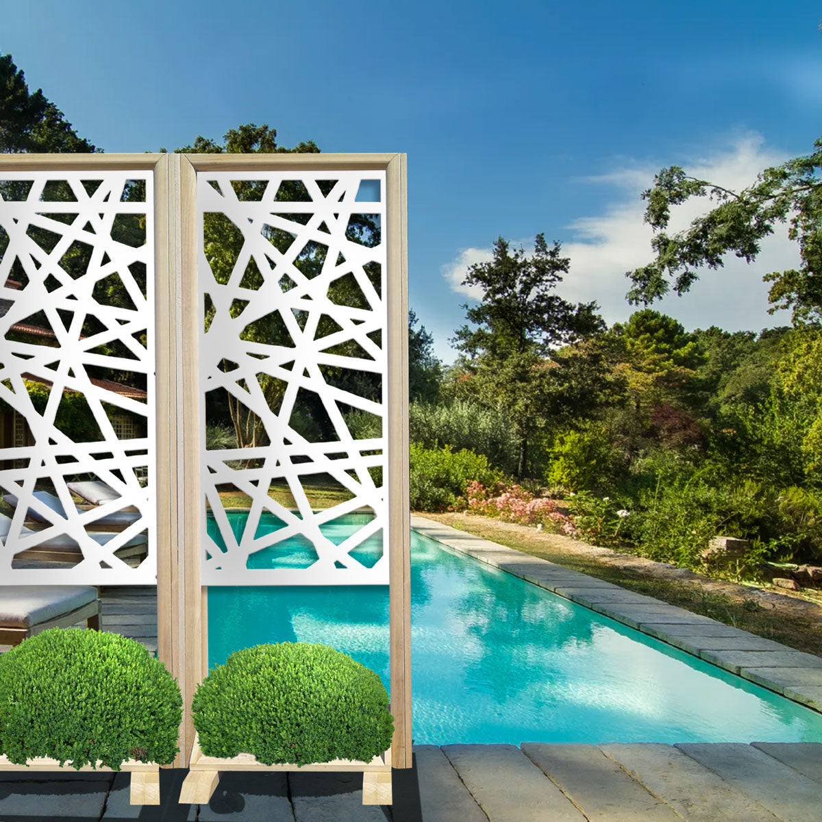 DIAGONAL MEDIUM - Separè  - Paravento modulabile - 70x190cm - in Legno e PVC - PlastiWood (14554056)