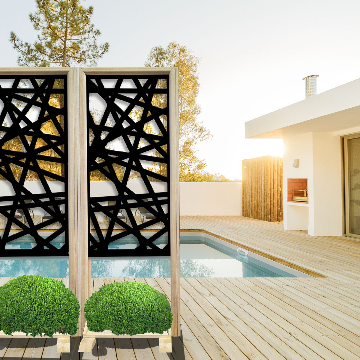 DIAGONAL MEDIUM - Separè  - Paravento modulabile - 70x190cm - in Legno e PVC - PlastiWood (14554057)