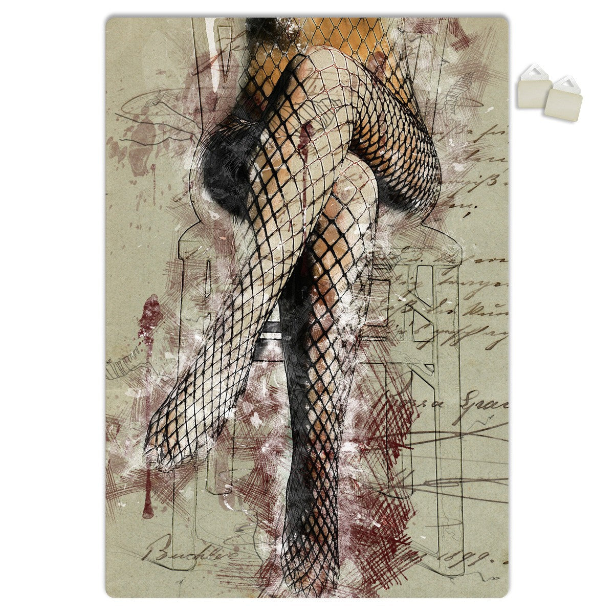 DONNA SEDUTA - POSTER in PVC da 3mm - PlastiWood (14554132)