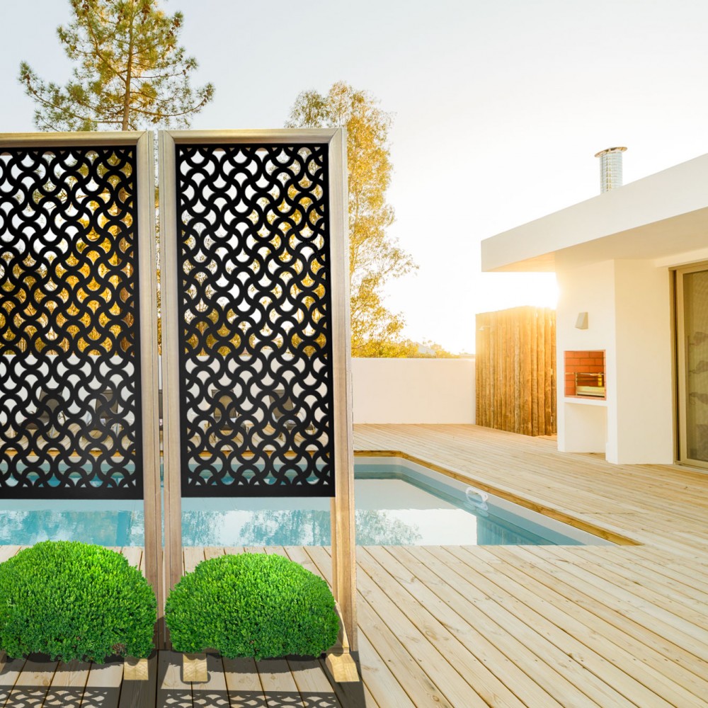 DROPS - Separè - Paravento modulabile - 70x190cm - in Legno e PVC - PlastiWood (14554165)