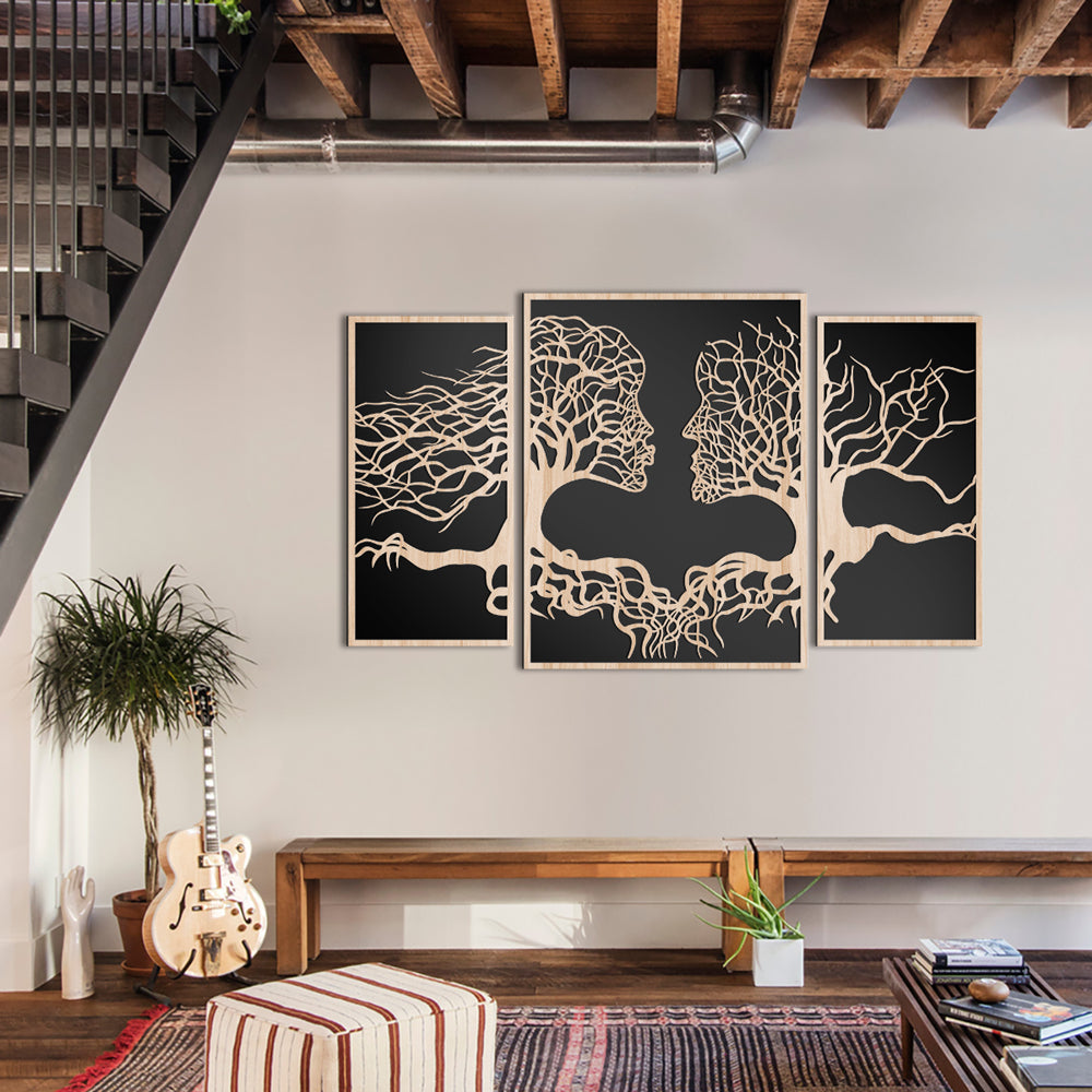 FAMILY 115x70 cm - Quadro arredo LASERCUT composito Legno e PVC - PlastiWood (14554308)